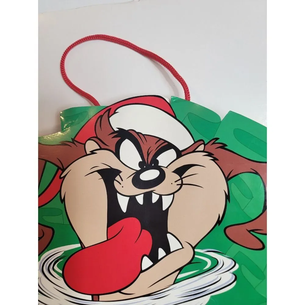Looney Tunes Taz Bag Vintage 1997 1990s Cleo Inc. Tasmanian Devil Christmas Xmas